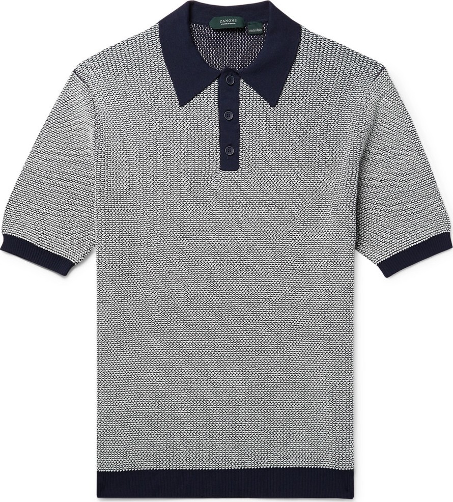 Incotex Slim-Fit Stretch-Knit Polo Shirt