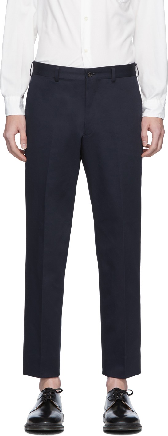 Comme des Garçons Homme Deux Navy Cloth Trousers