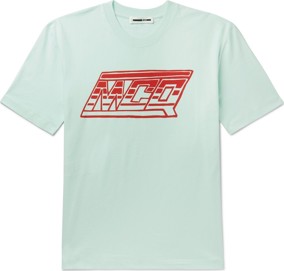 McQ - Alexander McQueen Logo-Print Cotton-Jersey T-Shirt