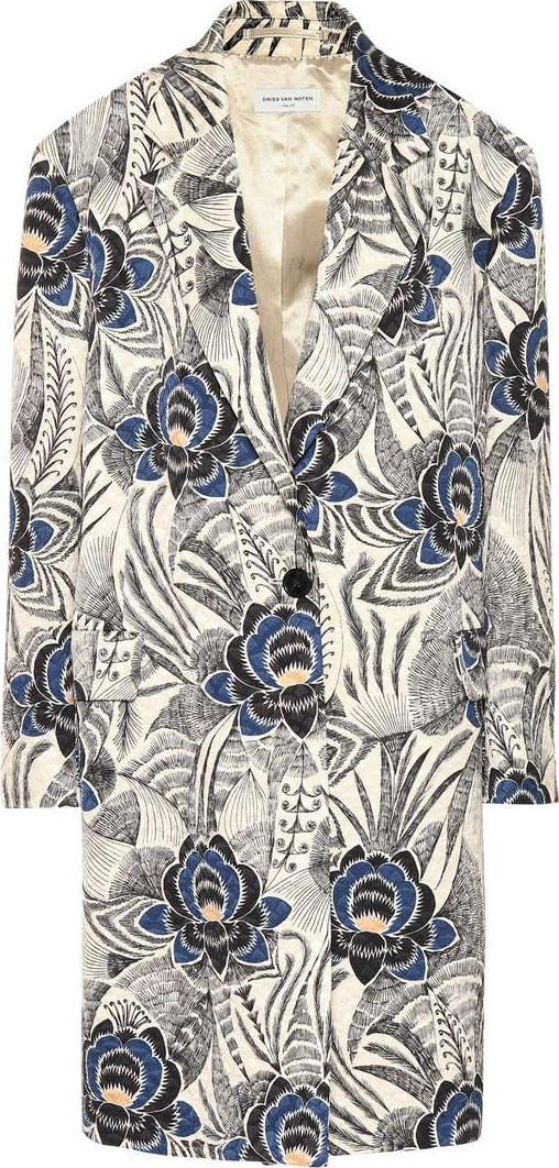 Dries Van Noten Printed jacquard coat