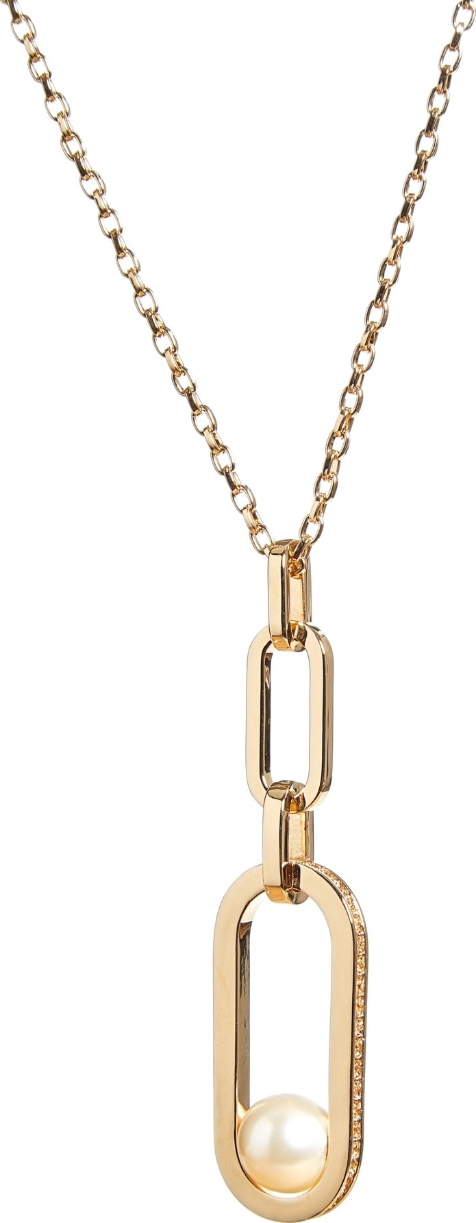 St. John Imitation Pearl Pendant Necklace