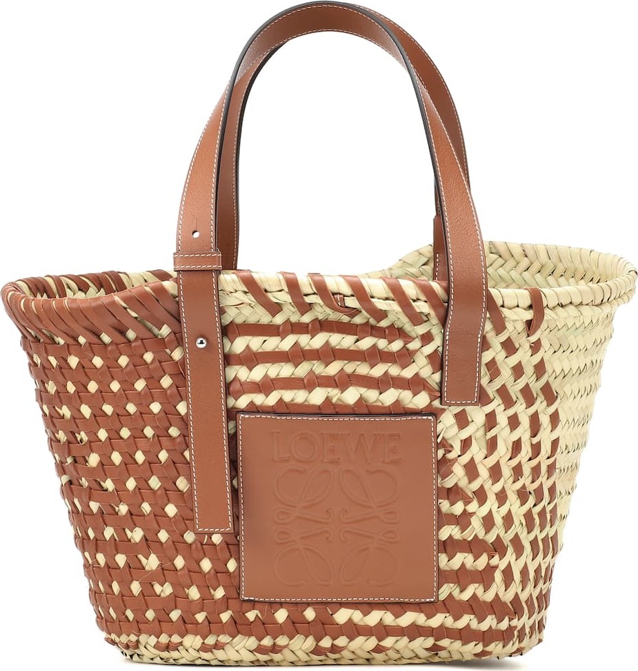 LOEWE Leather-trimmed basket tote
