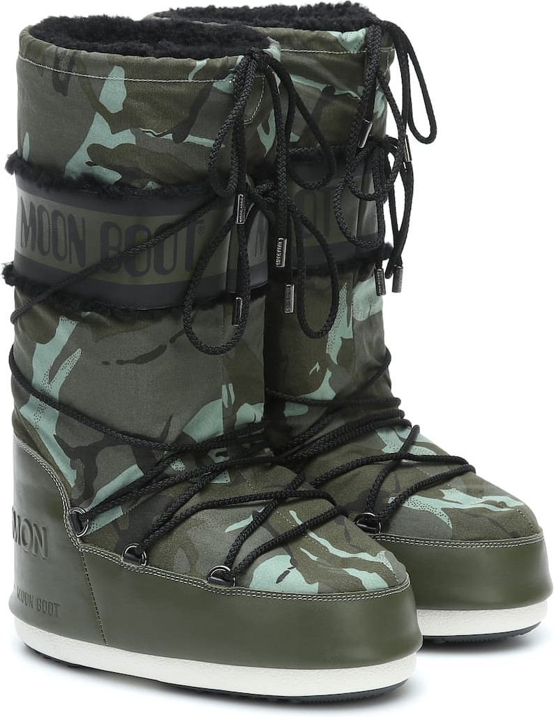 Yves Salomon x Moon Boot® leather-trimmed boots