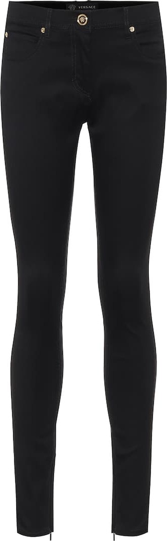 Versace Stretch-cotton skinny jeans