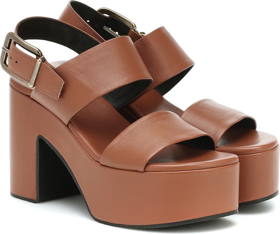Dries Van Noten Leather platform sandals