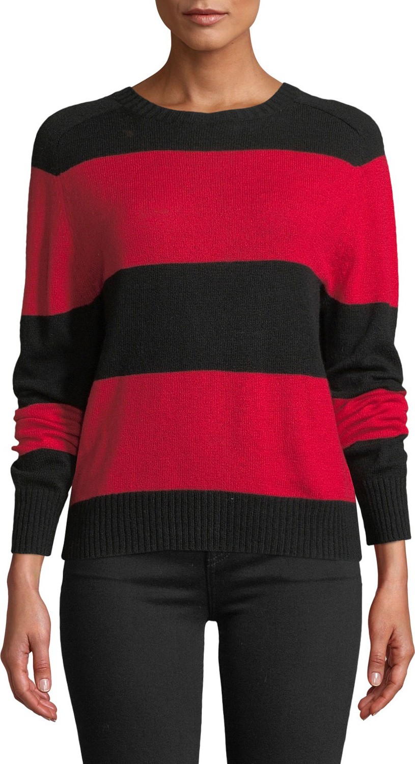 RE/DONE Striped Wool-Cashmere Pullover Sweater