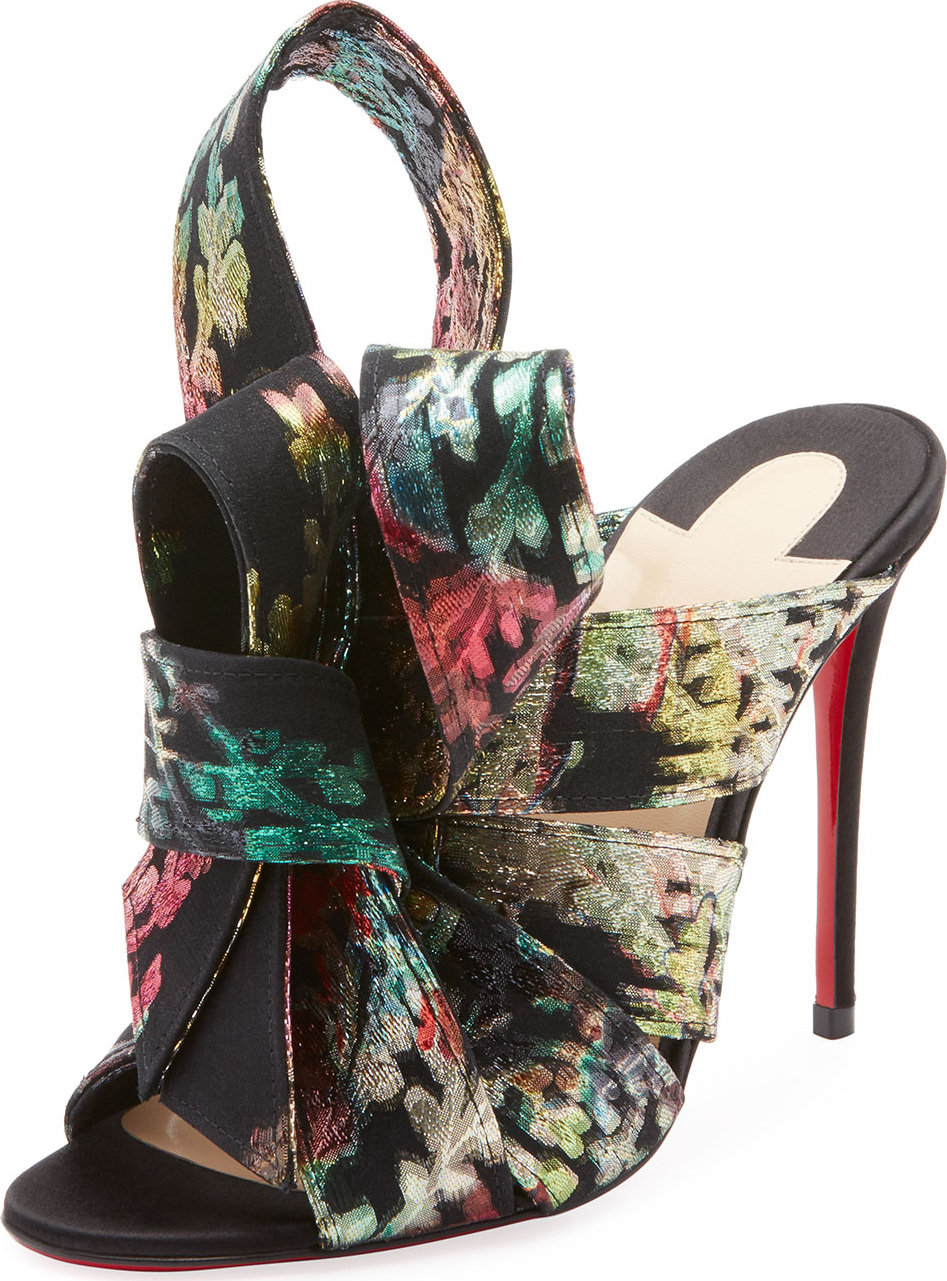 Christian Louboutin Samouraissa Bow Red Sole Slide Sandal Christian Louboutin Samouraissa Bow Red Sole Slide Sandal