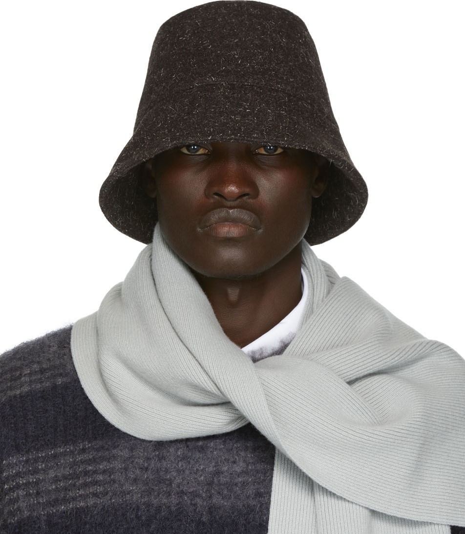 Jil Sander Grey Wool Hat