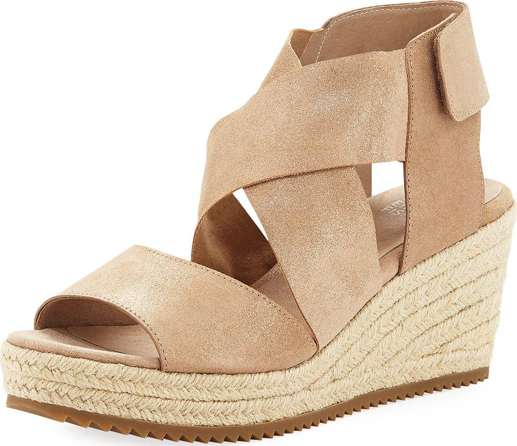 Eileen Fisher Willow Starry Suede Wedge Espadrille Sandal