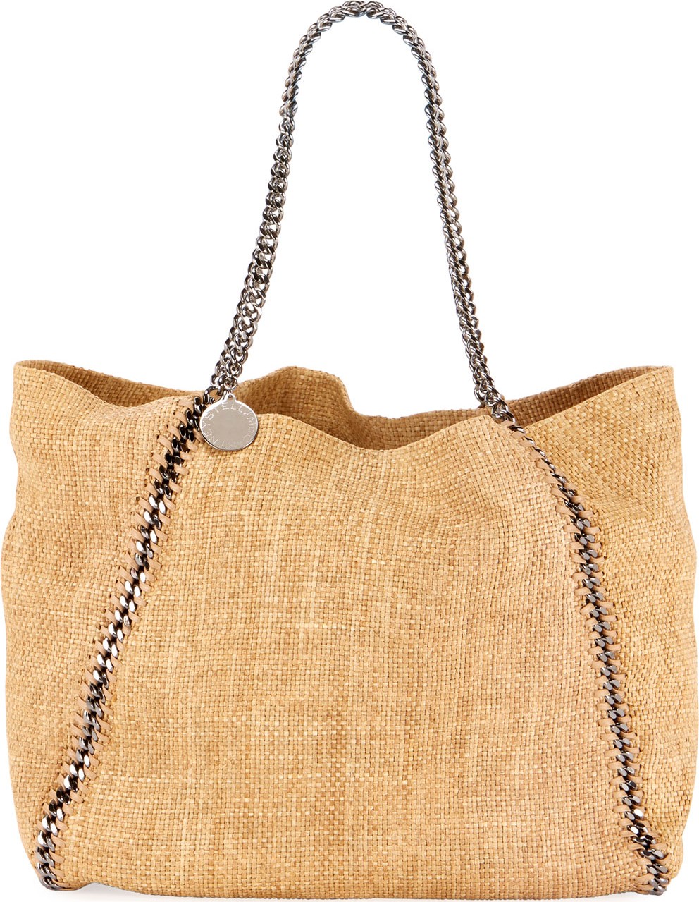 Stella McCartney Falabella Medium Reversible Raffia Tote Bag