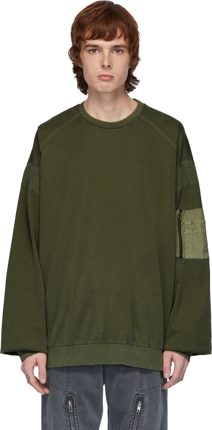 Juun.J Khaki Long Sleeve T-Shirt