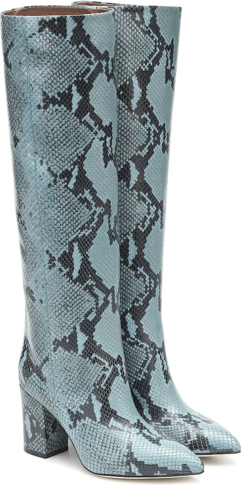 Paris Texas Snake-effect leather boots