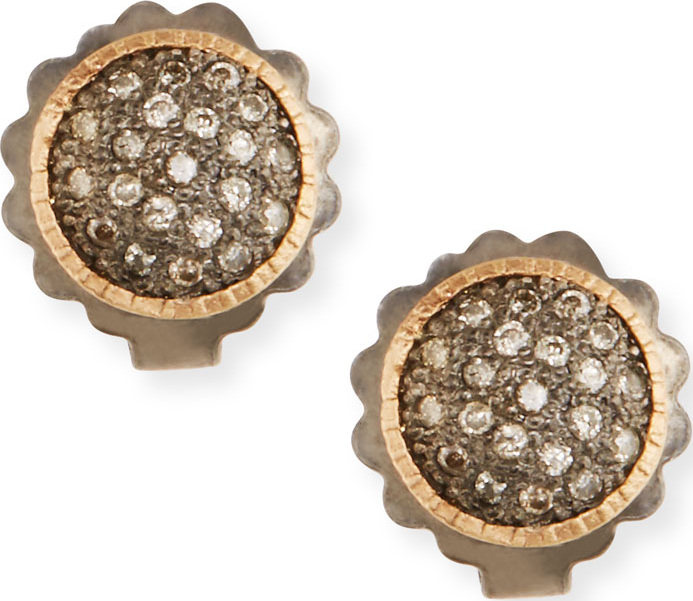 Armenta New World Diamond Pave Stud Earrings