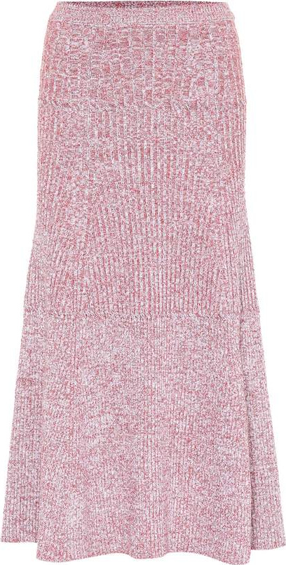 Victoria Beckham Wool-blend midi skirt