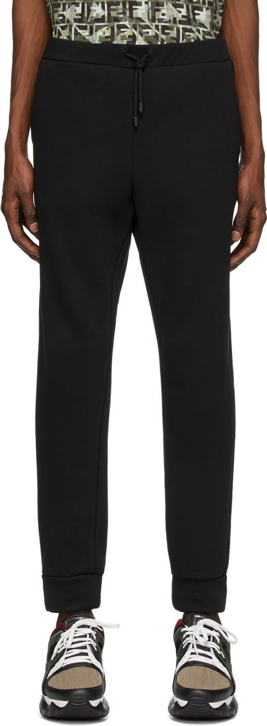 Fendi Black Jersey Lounge Pants