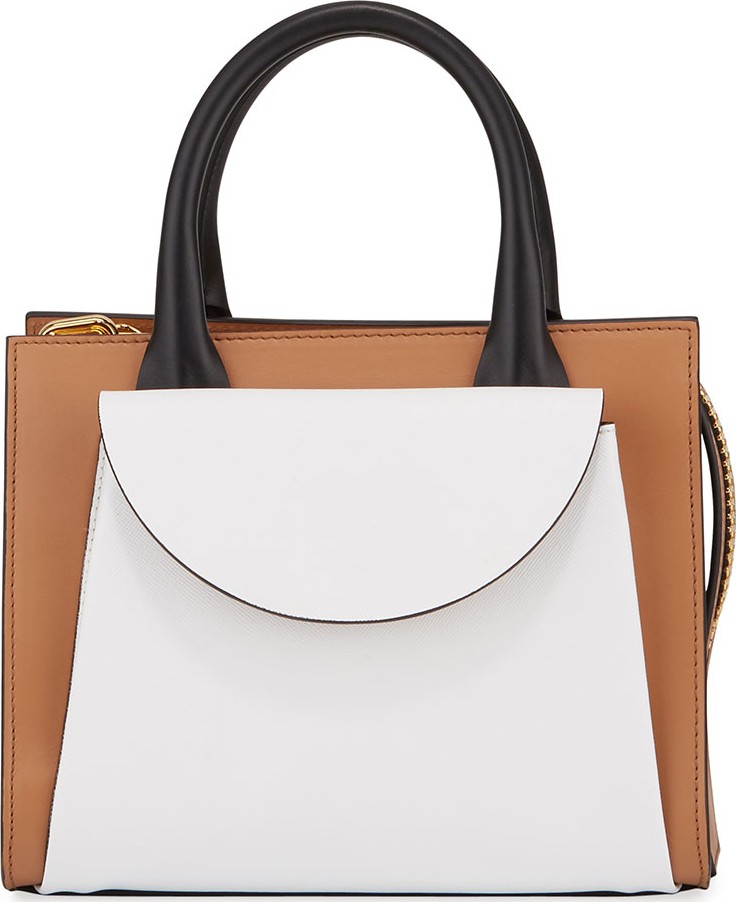 Marni Law Colorblock Leather Shoulder Bag