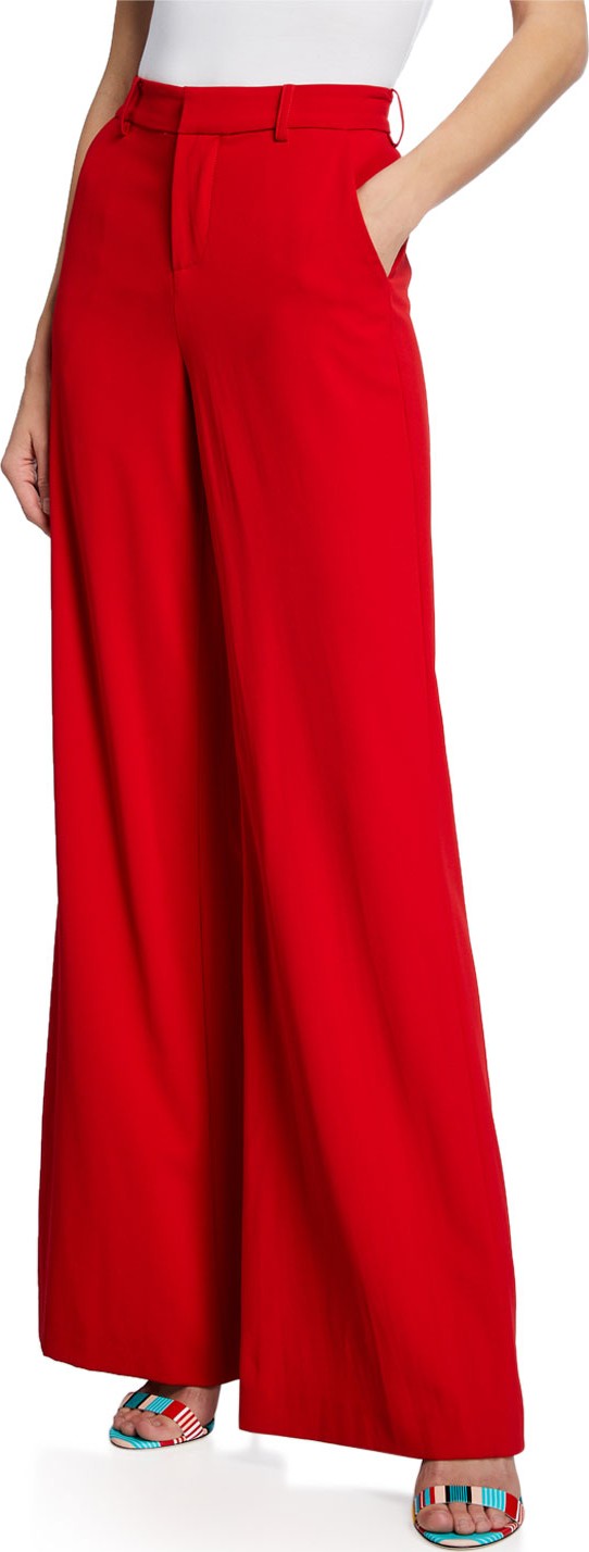 Alice + Olivia Paulette Slim High-Waist Pants