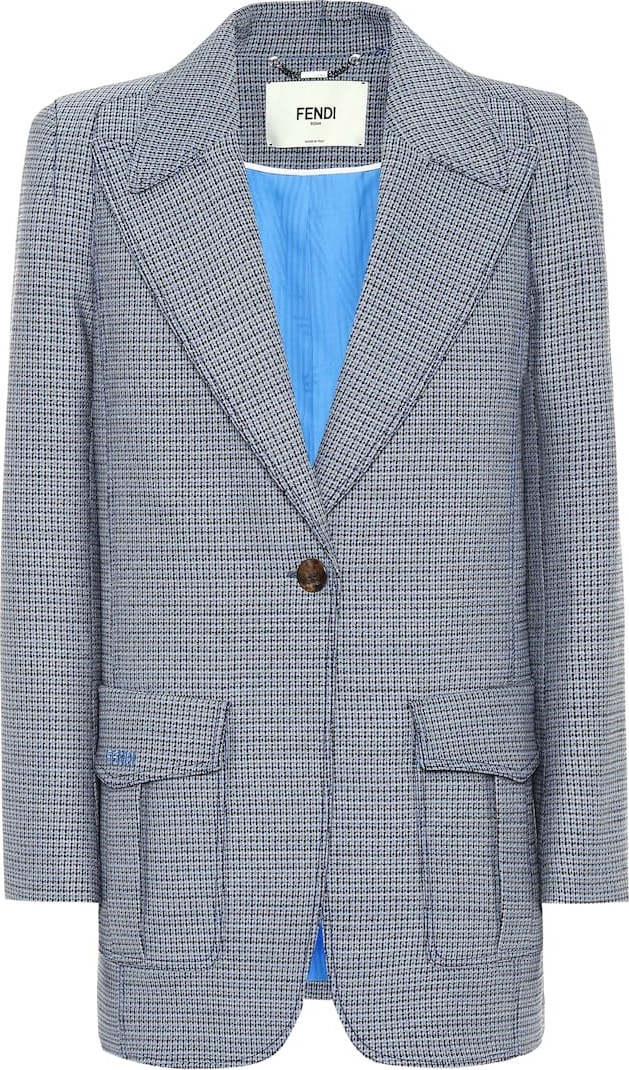 Fendi Wool and silk-blend blazer