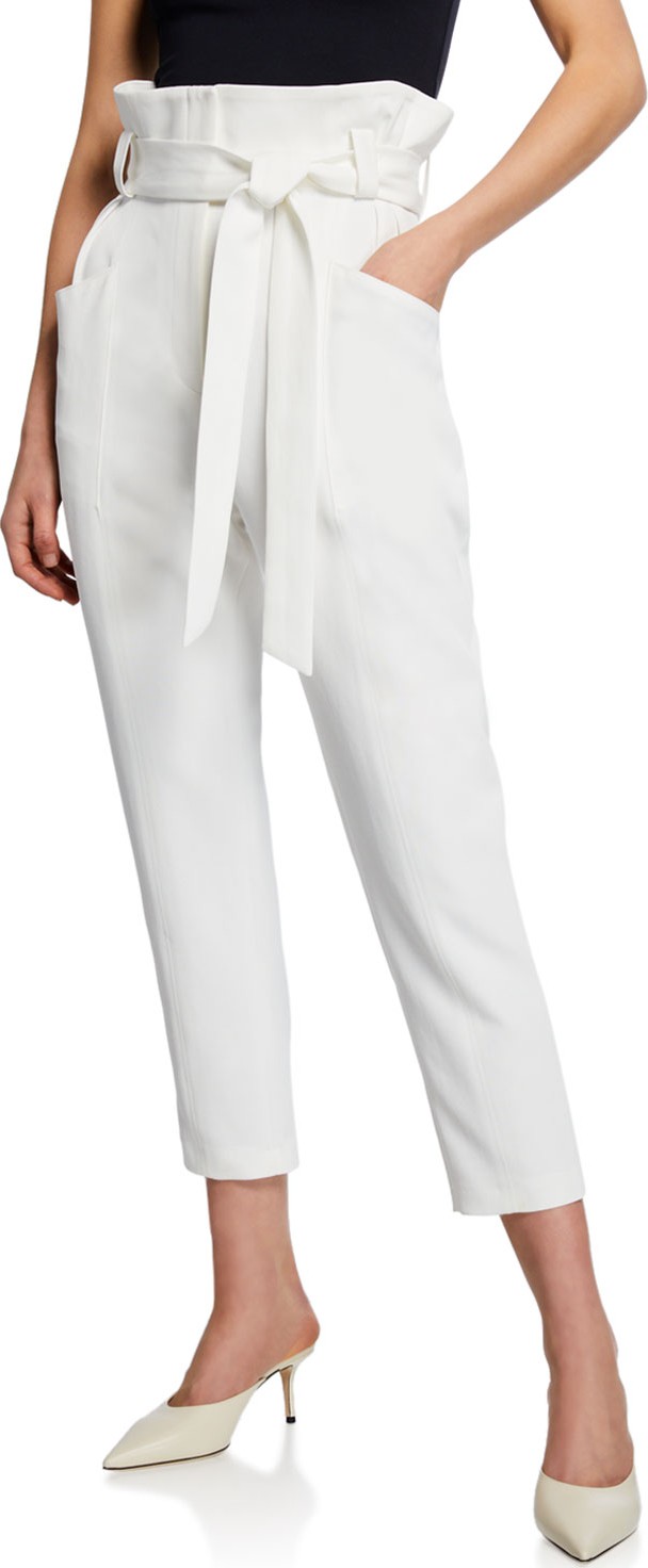 IRO Perplex Belted Paper Bag Cropped Pants