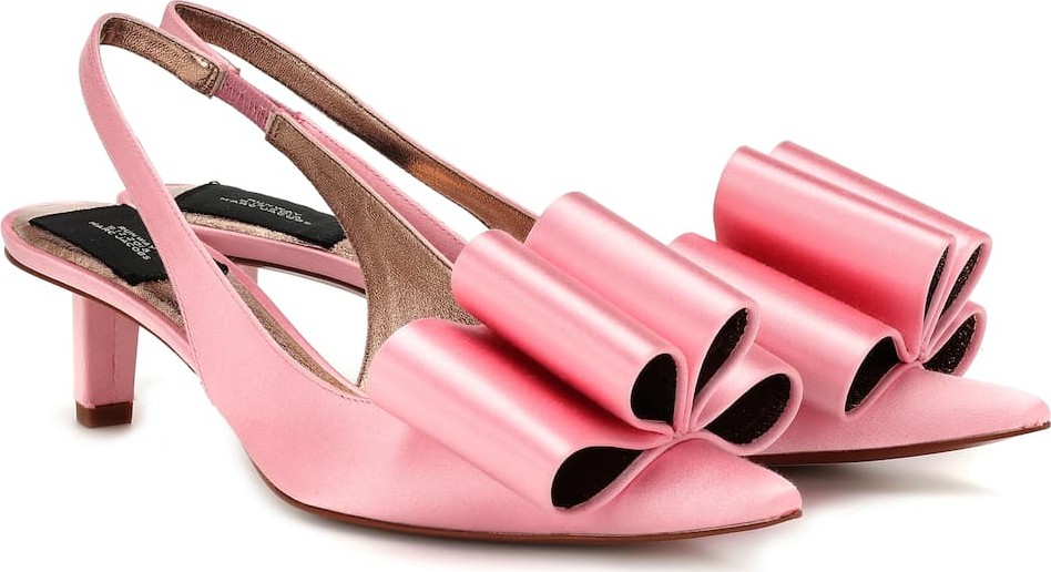MARC JACOBS Satin slingback pumps