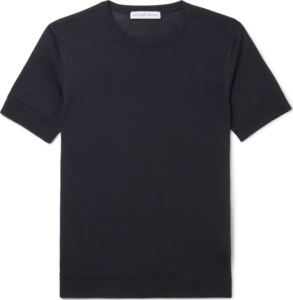 Orlebar Brown Laughton Knitted Silk and Cotton-Blend T-Shirt