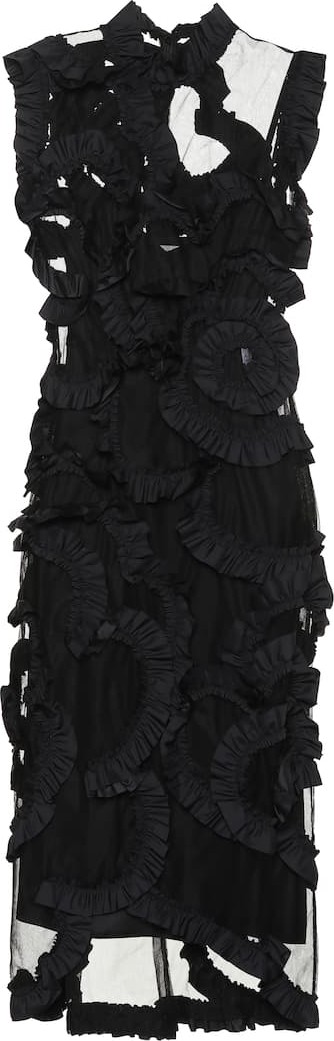 Moncler Genius 4 MONCLER SIMONE ROCHA ruffled silk-blend dress