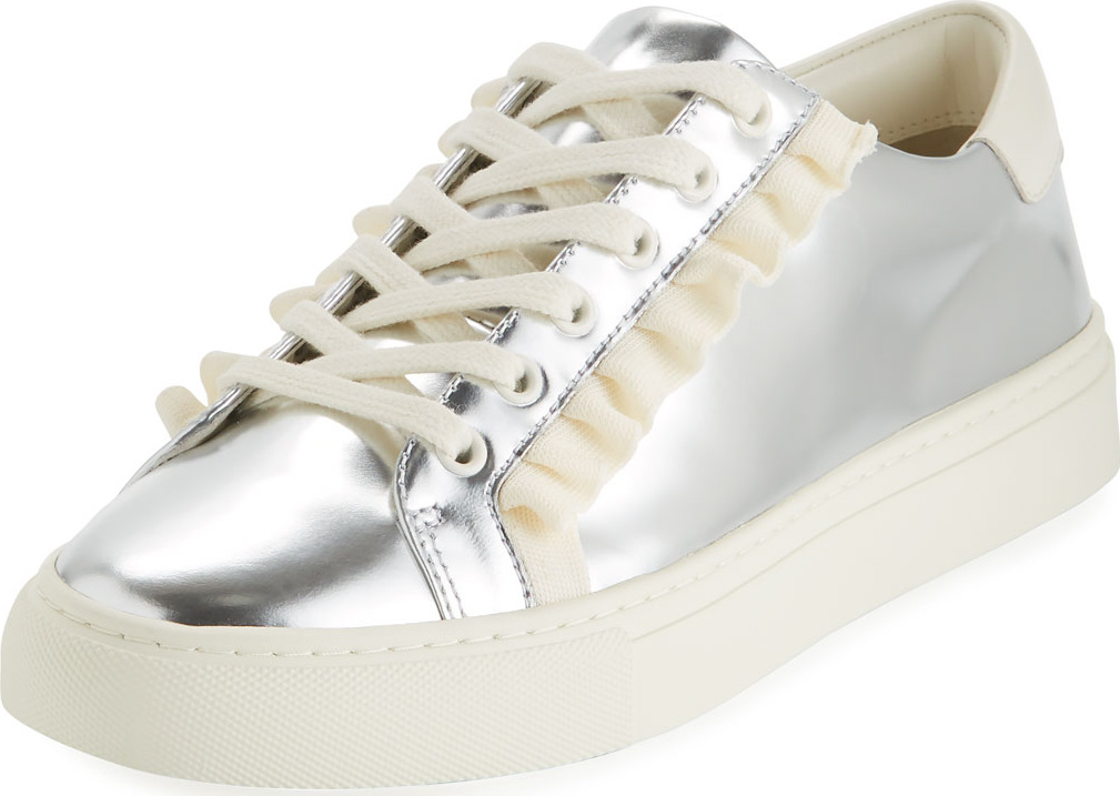 Tory Sport Ruffle Shiny Ruffle Platform Low-Top Sneakers