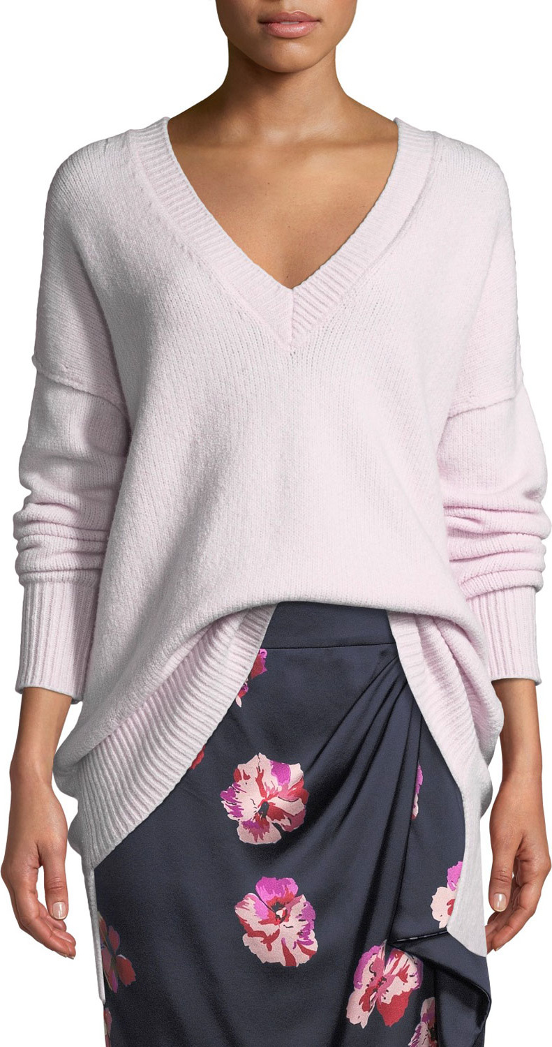 Joie Limana V-Neck Long-Sleeve Wool-Blend Sweater