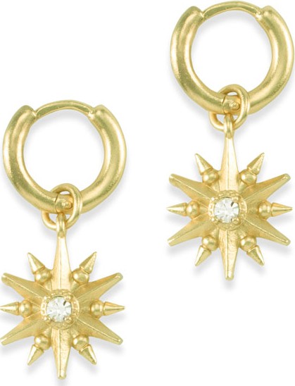 Kendra Scott Starburst Charm Huggie Earrings