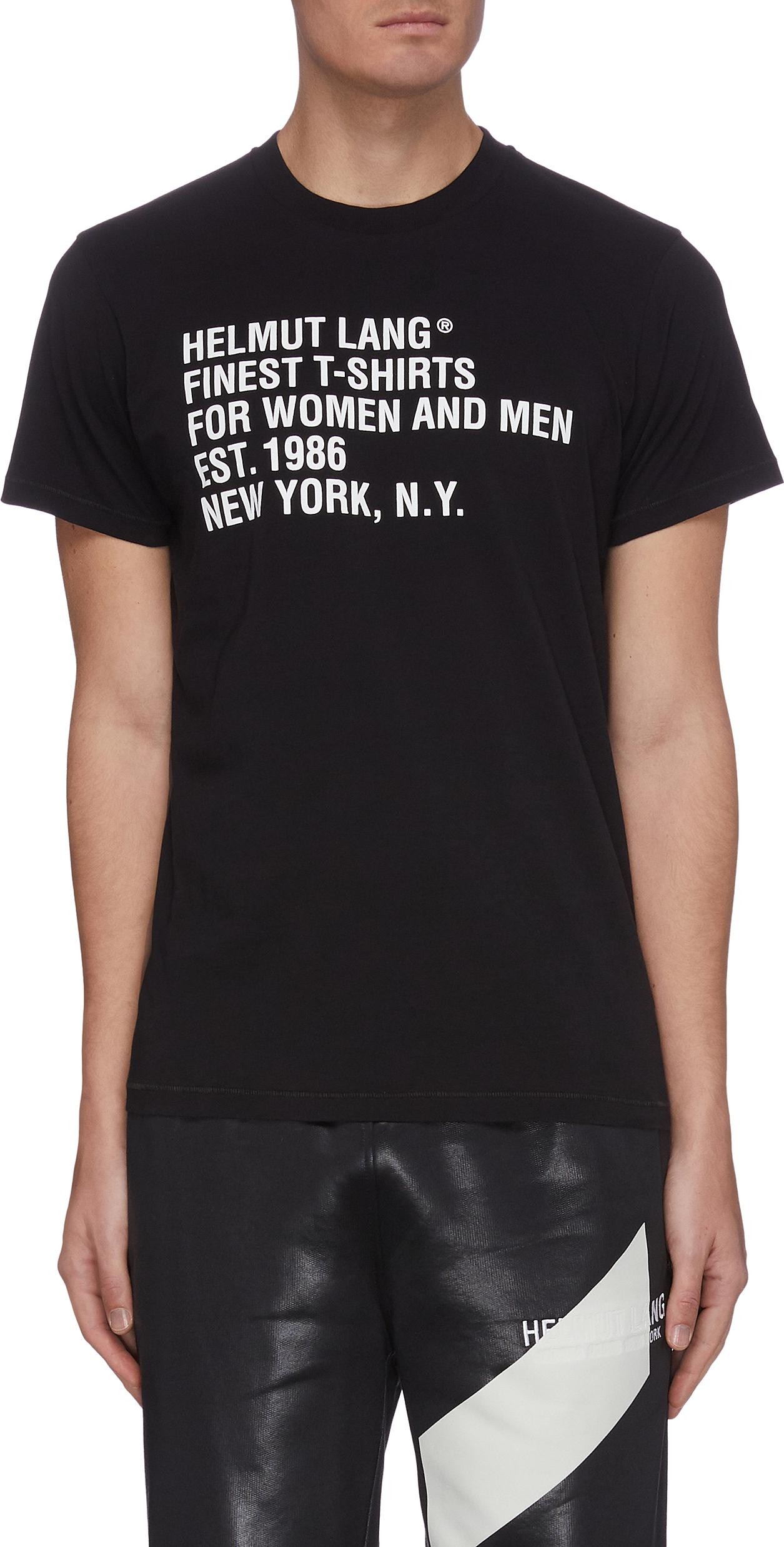 Helmut Lang Slogan print T-shirt