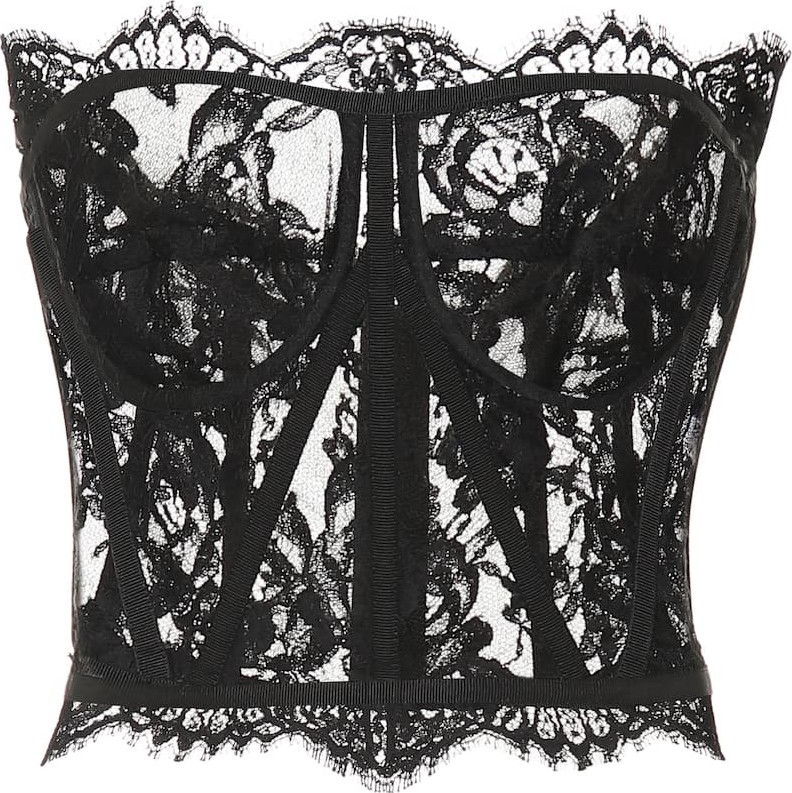 Dolce & Gabbana Cotton lace bustier