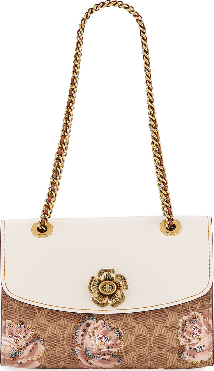 COACH Parker Coated Signature Canvas Shoulder Bag