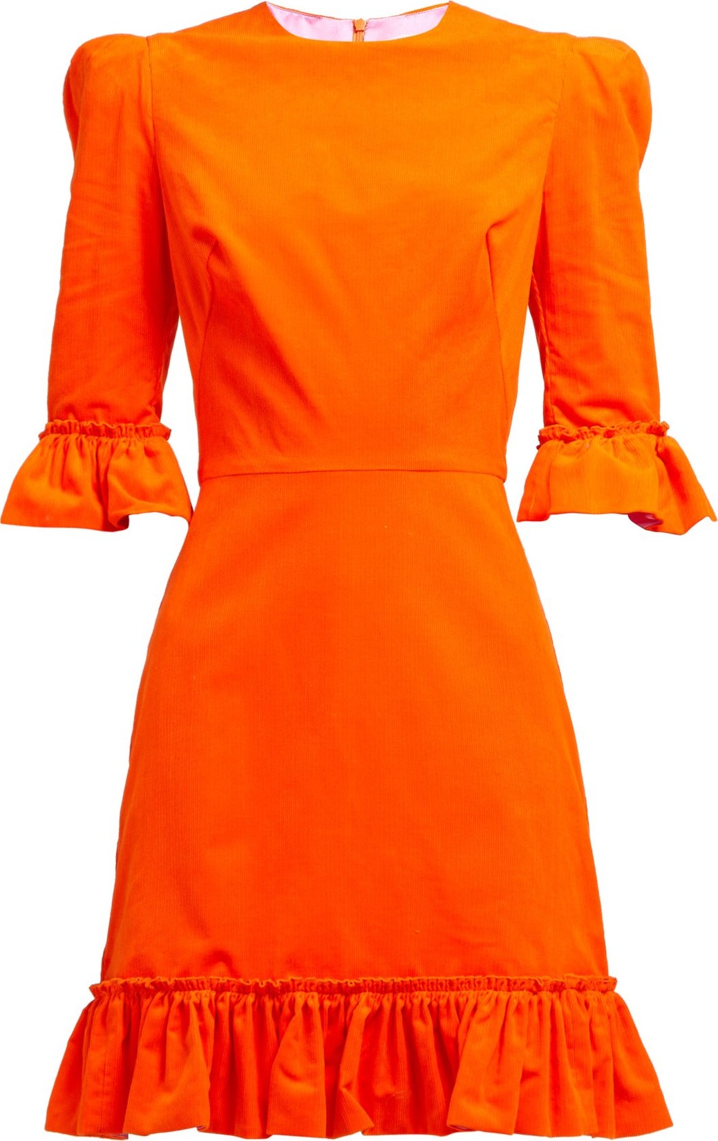 The Vampire's Wife Festival ruffle-trimmed cotton-corduroy dress