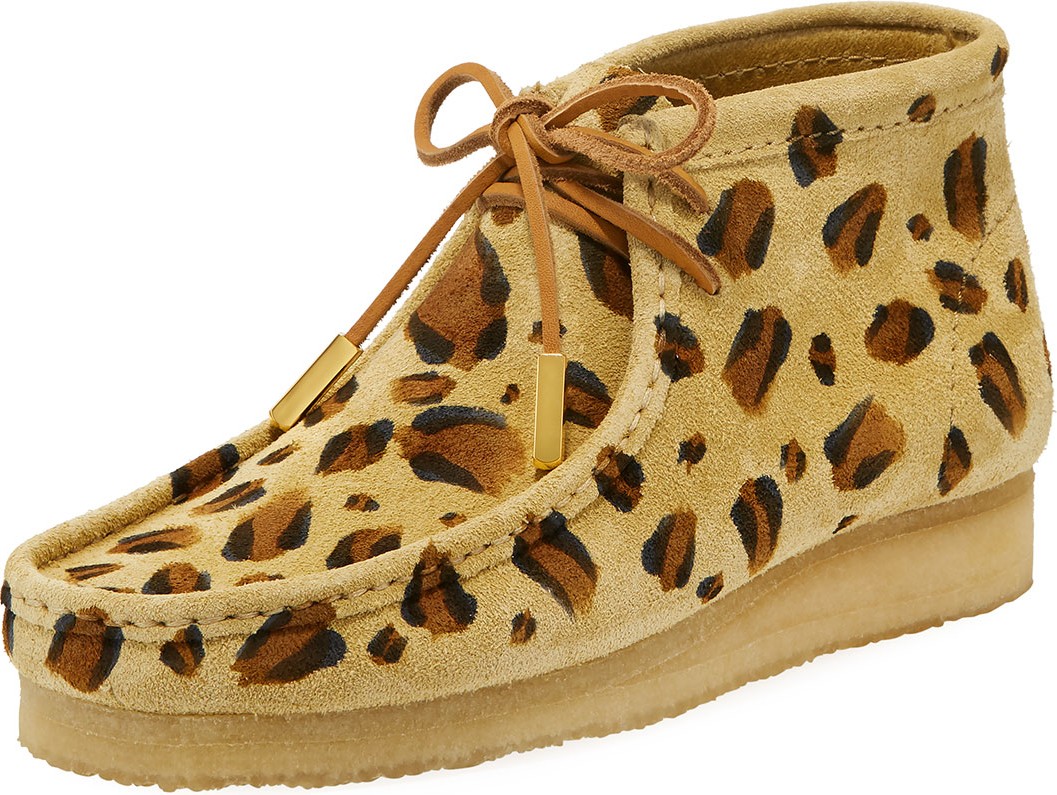 Sycamore Style Men's Suede Wallabee/Moc Chukka Boot, Leopard Print