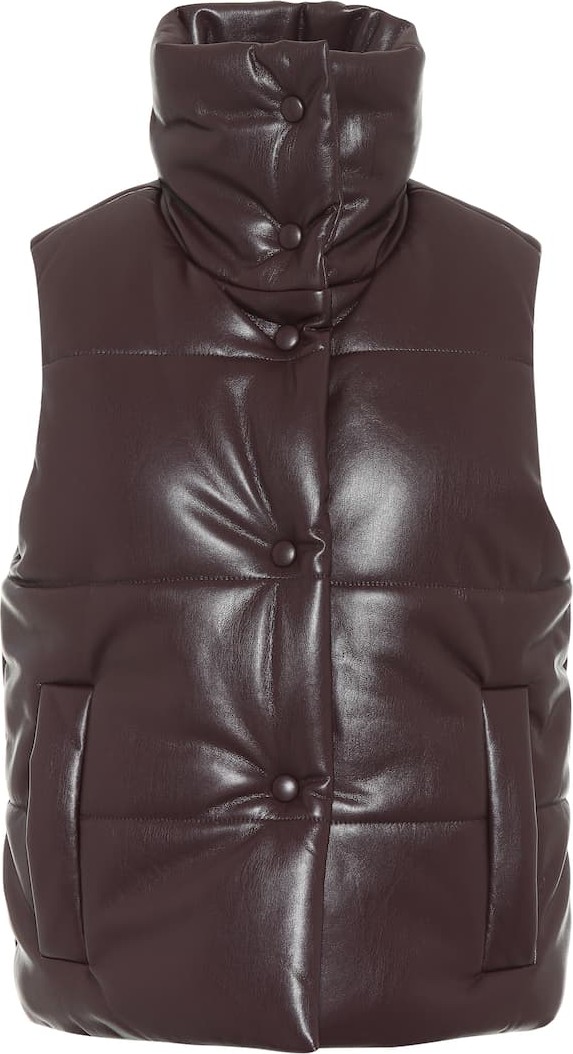 Nanushka Morillo faux leather puffer vest