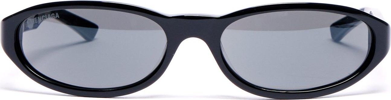 Balenciaga Mirrored oval-frame acetate sunglasses
