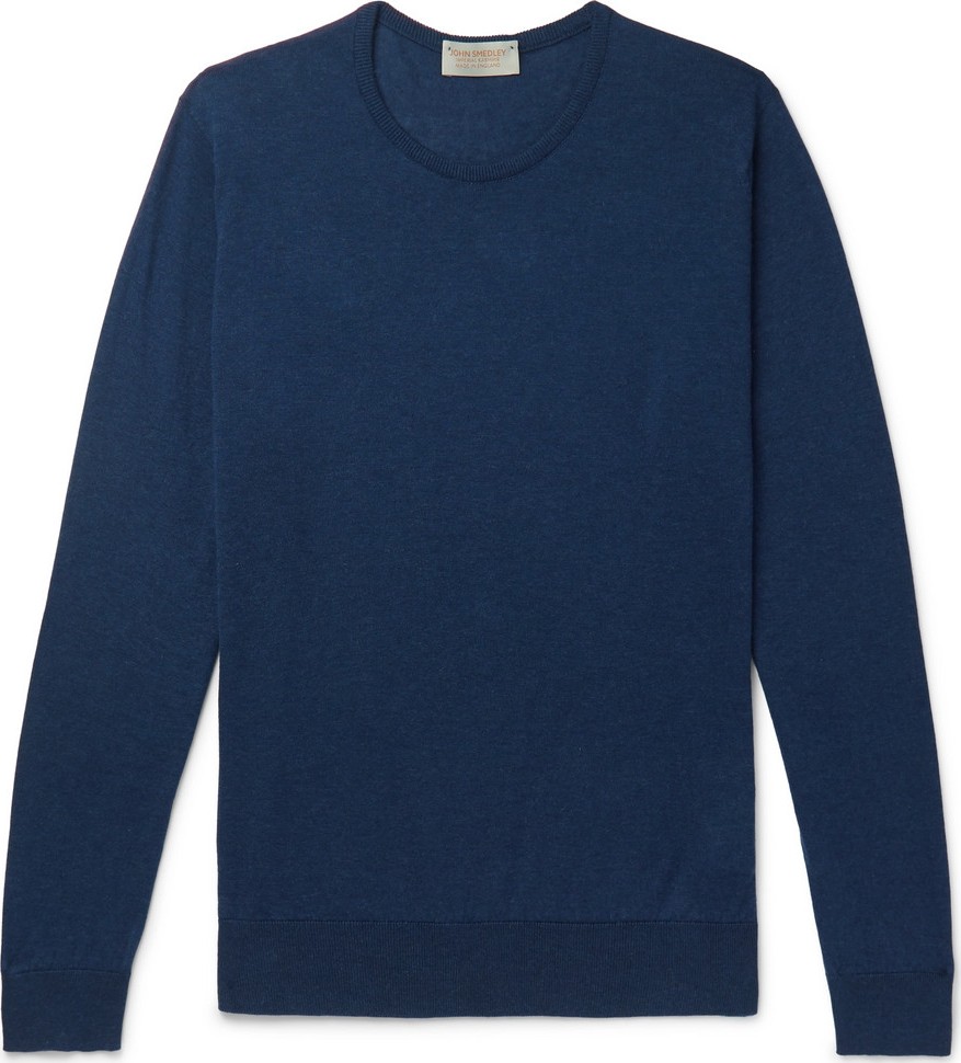 John Smedley Theon Slim-Fit Cotton and Cashmere-Blend Sweater