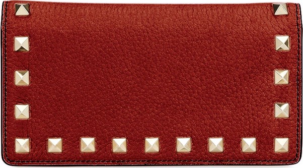 Valentino Rockstud Vitello Stampa Wallet