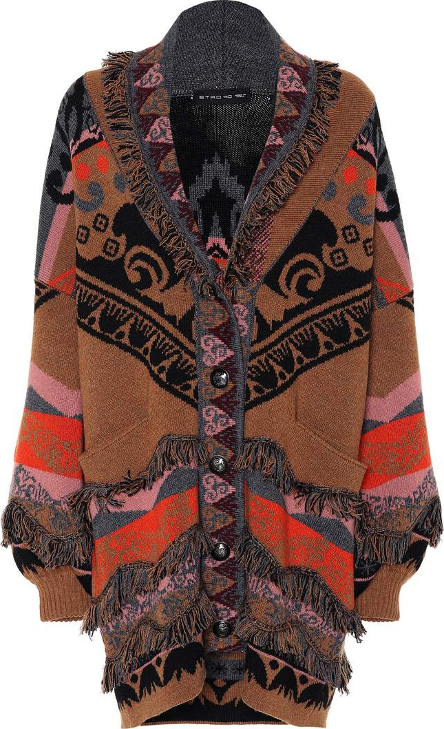 Etro Intarsia wool-blend cardigan