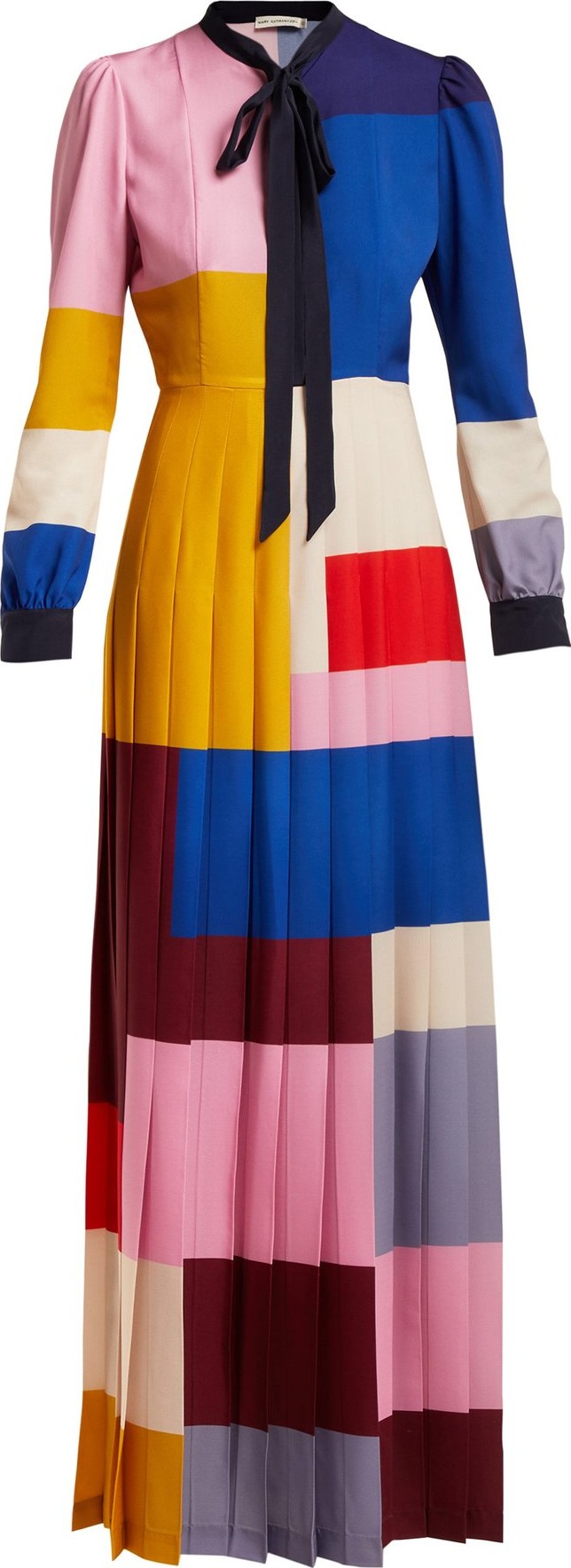 Mary Katrantzou Duritz colour-block crepe de Chine dress