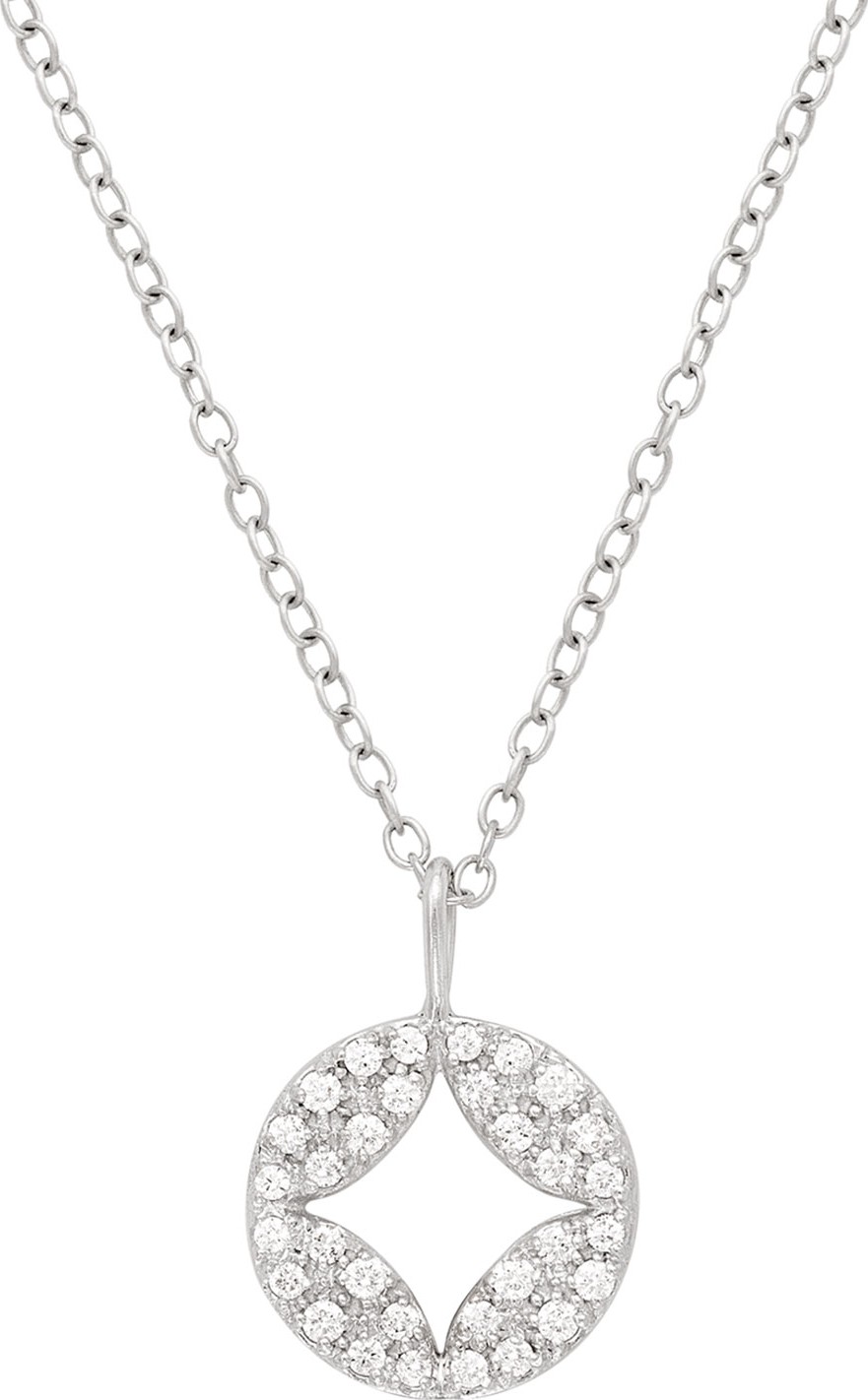 Jamie Wolf 18k Open Aladdin Diamond Disc Pendant Necklace