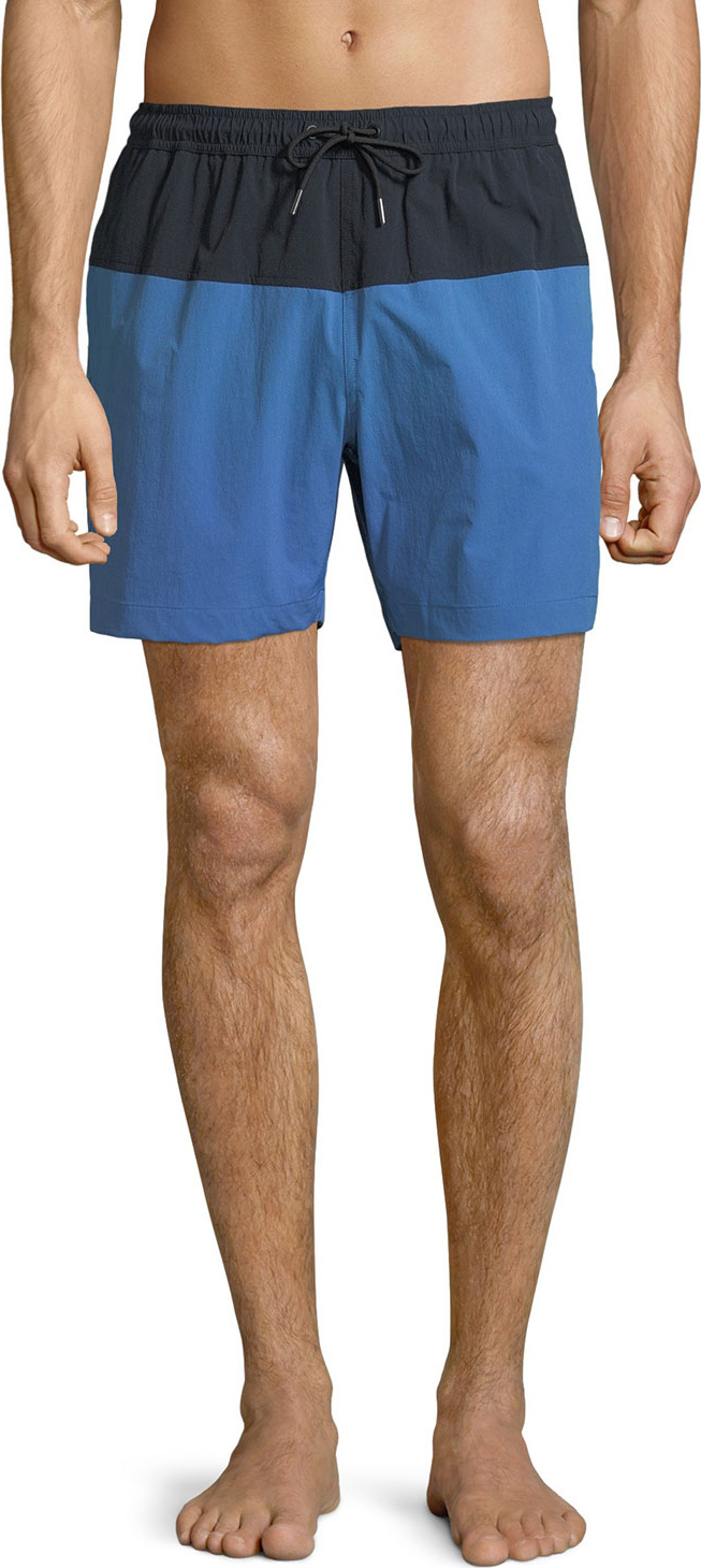 Theory Cosmos Colorblock Swim Trunks