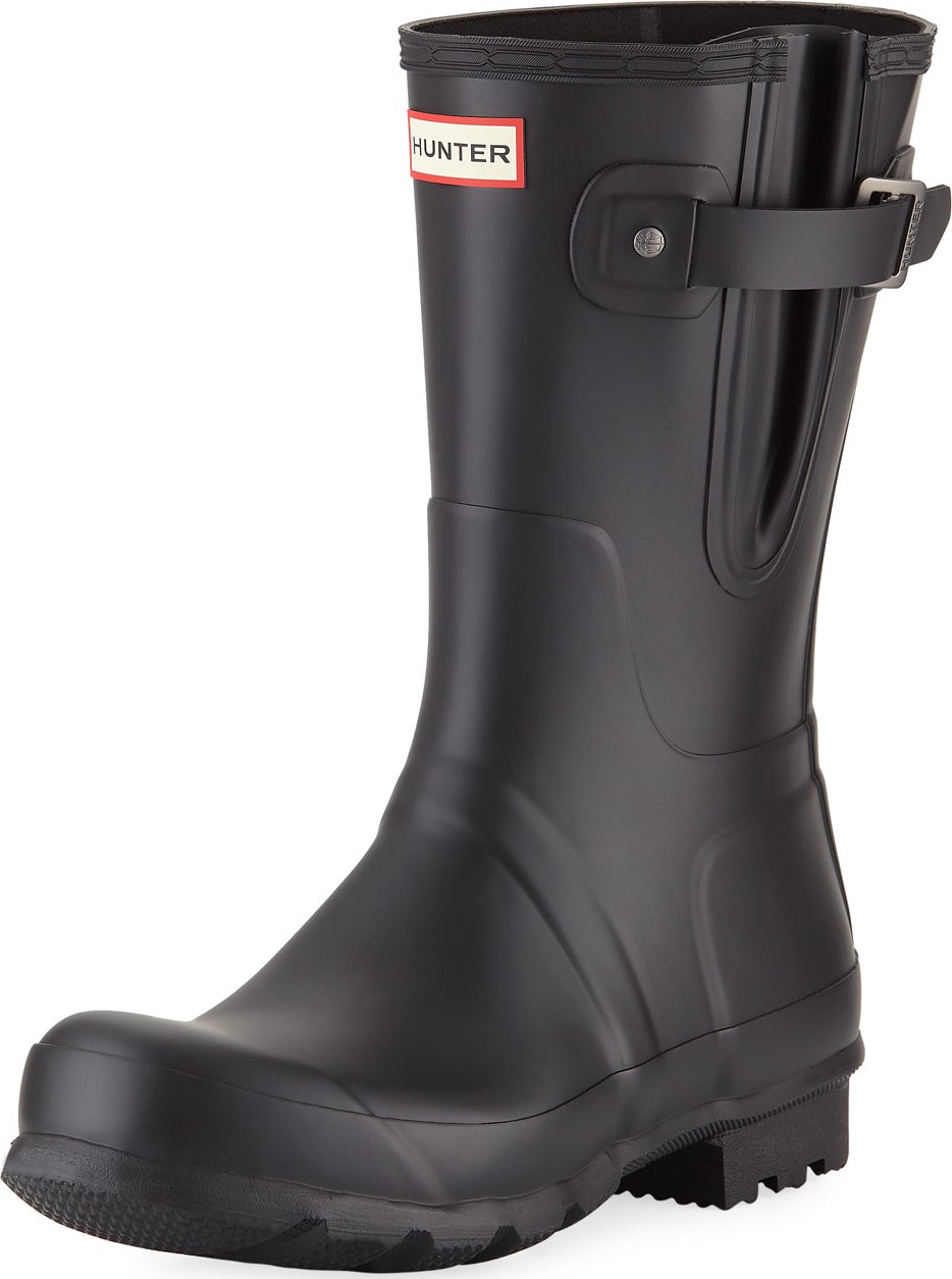 Hunter Boots Men's Original Side-Adjustable Short Boot, Black