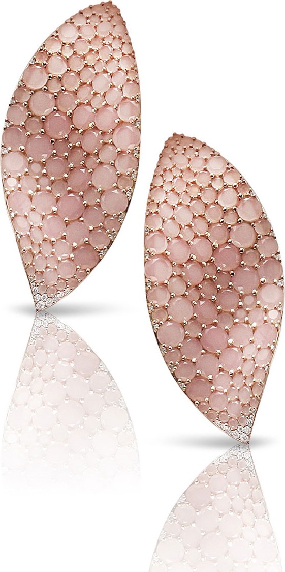 Pasquale Bruni 18k Rose Gold Lakshmi Chalcedony & Diamond Stud Earrings