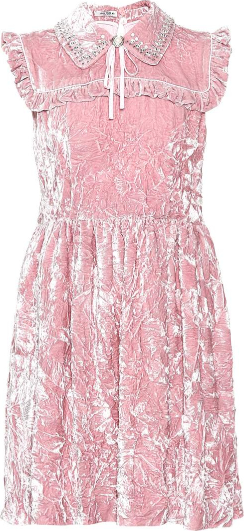 Miu Miu Crushed velvet dress