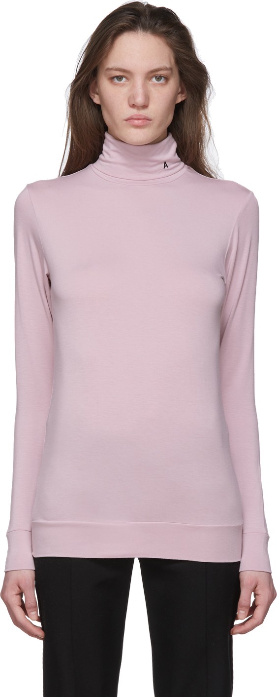 Ambush SSENSE Exclusive Pink Logo Turtleneck