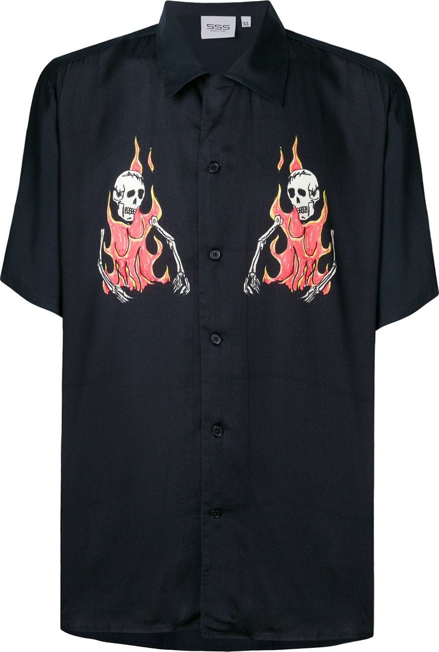 SSS World Corp Wes Lang preacher short sleeve shirt