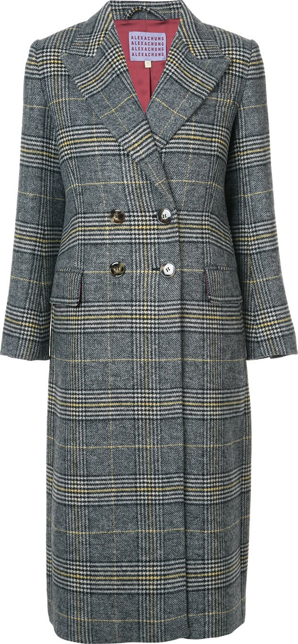 Alexachung plaid double breasted coat