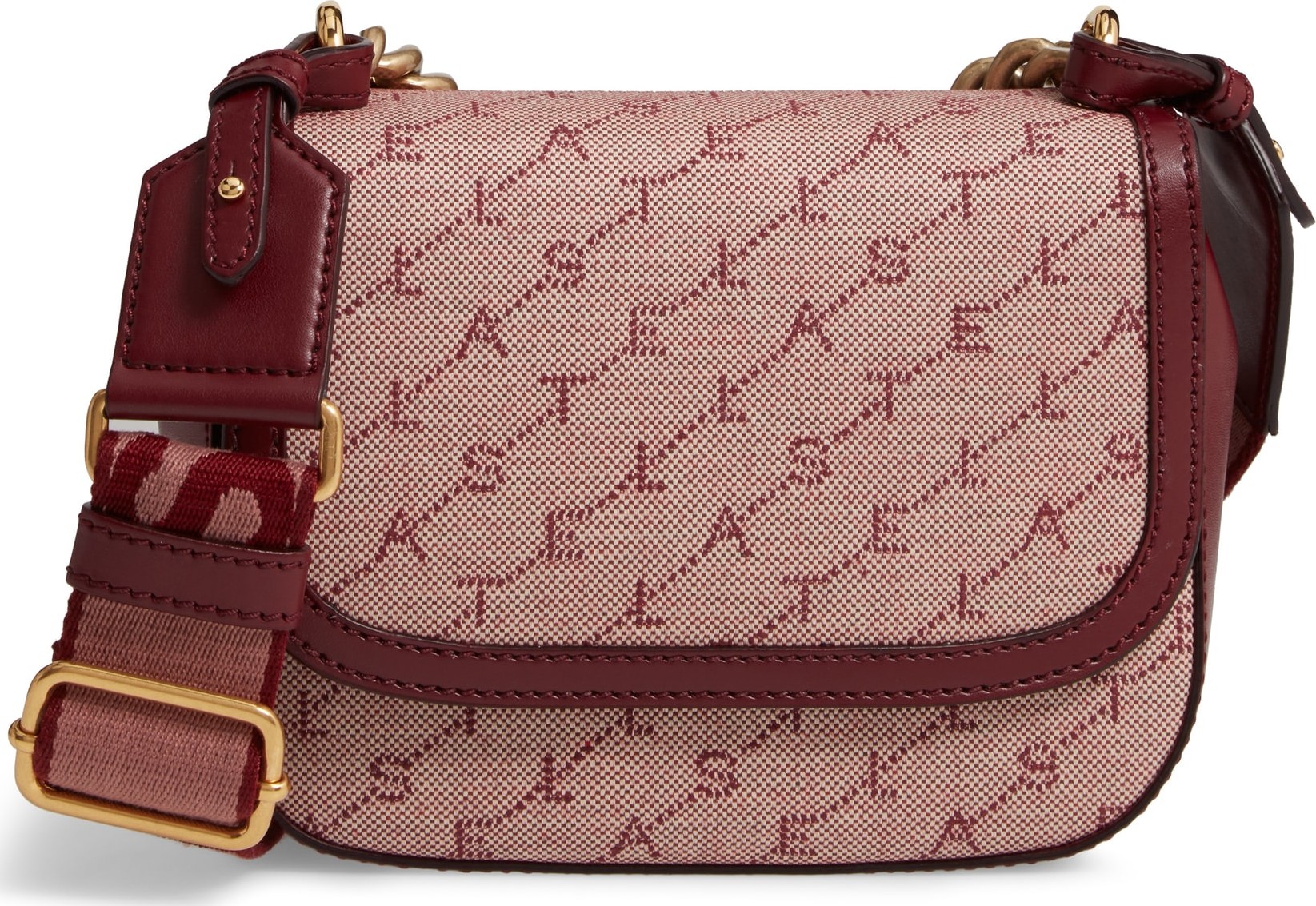 Stella McCartney Monogram Canvas Chain Crossbody Bag