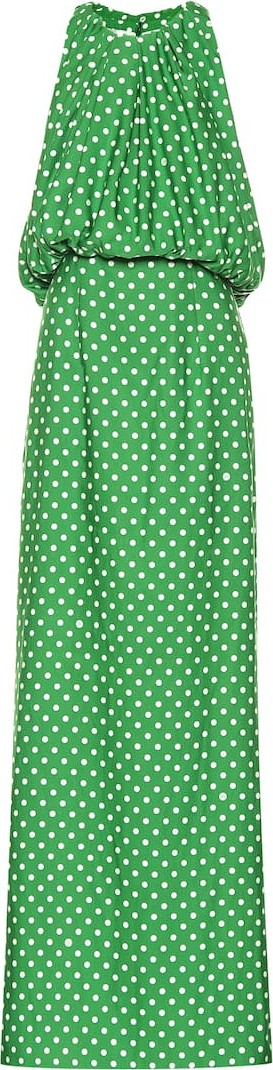 Calvin Klein 205W39NYC Polka-dot satin twill gown
